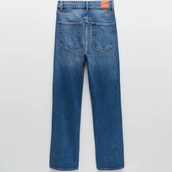 ZARA HIGH RISE VINTAGE SLIM JEANS Mid-Blue - Picture 7 of 11